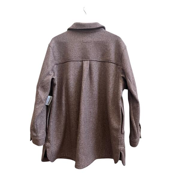 Old Navy New Camel Brown Soft Brushed Loose Fit Utility Shacket Size XL - Picture 3 of 13